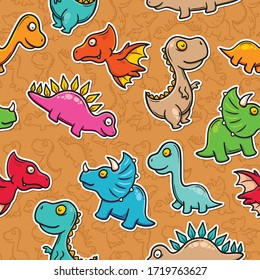 Doodle Seamless Pattern Icons Hand Drawn Coloring Vector