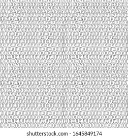 Doodle seamless pattern illustration of a metal net, black and white background