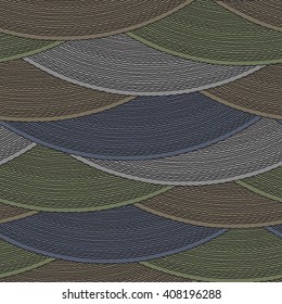 Doodle Seamless Pattern Scale Zentangle Background Stock Vector ...