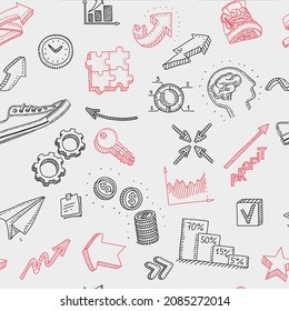 Doodle seamless pattern - sketchy hand-drawn vector illustration.