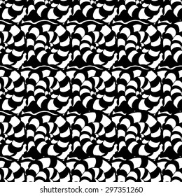Doodle seamless pattern of snail. Can be used for coloring book design, for fabric textile printing design, for roll wallpapers