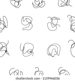 Doodle, Seamless pattern for textiles, wrapping paper, website background.