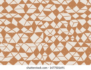 Doodle seamless pattern. Triangle geometric background. Scribble texture. Fashion textile fabric or print. Modern grunge line design. hand vector drawn.