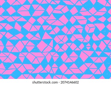 Doodle seamless pattern. Triangle geometric background. Scribble texture. Fashion textile fabric or print. Modern grunge line design. triangle vector pattern.