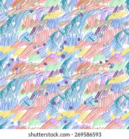 Doodle seamless pencil scribble pattern, good for design of gift packs, patterns fabric, wallpaper