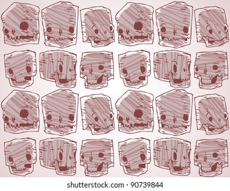 doodle seamless skull pattern