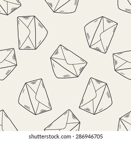 doodle send mail seamless pattern background