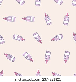 Doodle serum seamless pattern. Suitable for backgrounds, wallpapers, fabrics, textiles, wrapping papers, printed materials, and many more.