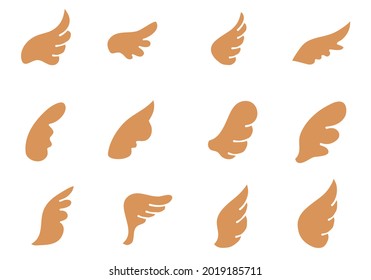 Doodle Set of Abstract Wings