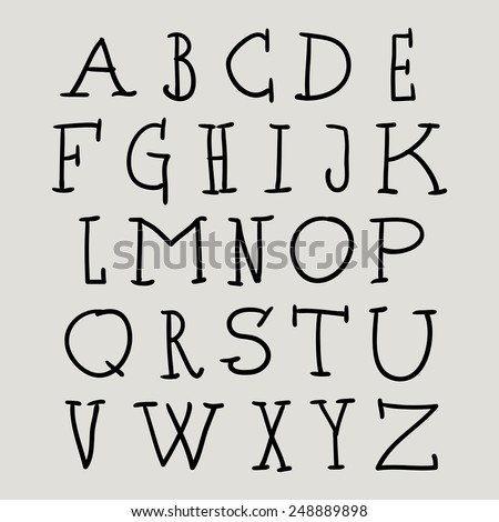 Doodle set - alphabet