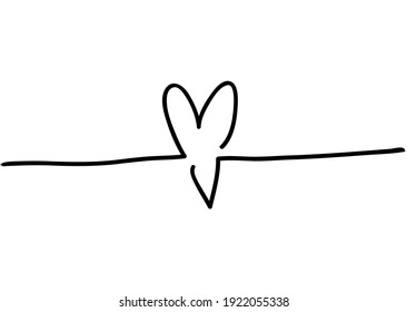 Doodle set of black and white pencil drawing objects. Hand drawn abstract illustration grunge elements. Vector abstract hearts for design