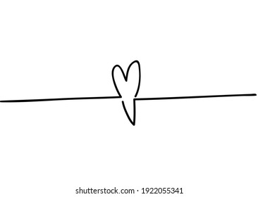 Doodle set of black and white pencil drawing objects. Hand drawn abstract illustration grunge elements. Vector abstract hearts for design