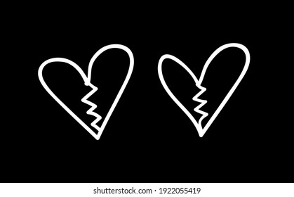 Conjunto de dibujos de lápiz en blanco y negro. Elementos grunge de ilustración abstracta dibujados a mano. corazones abstractos vectoriales para el diseño