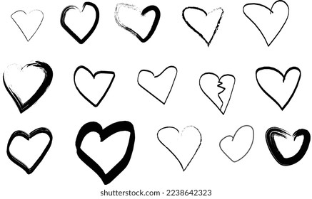 doodle Satz von Schwarz-Weiß-Zeichenobjekten handgezeichnet abstrakte Illustrationselemente Vektorgrafik abstraktes Design