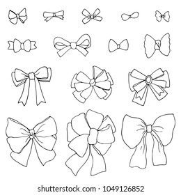 Doodle set of bows