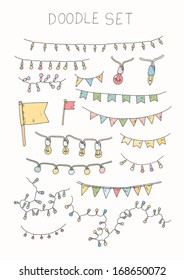 Doodle Set - Bunting And Garlands