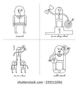 Doodle set - business