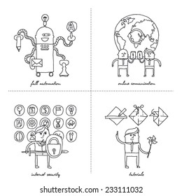 Doodle set - business & education