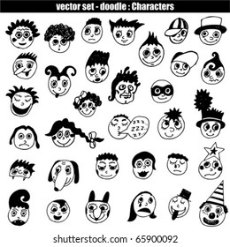 Doodle-Set - Cartoon-Leute