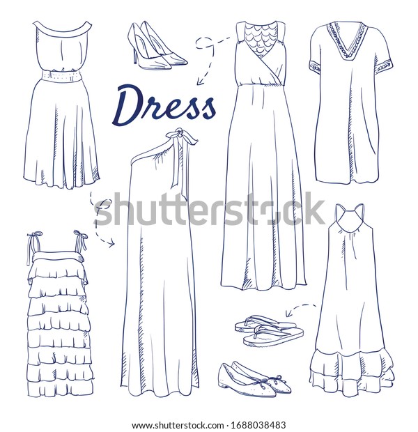 shift dress sketch