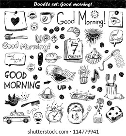 doodle set - good morning