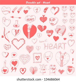 Doodle set : heart