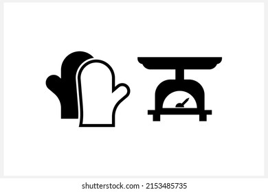 Doodle set icon isolated. Stencil clipart Vector stock illustration. EPS 10