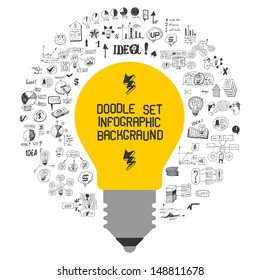 Doodle set - info-graphic background