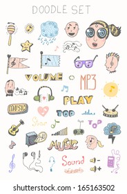 Doodle set - music