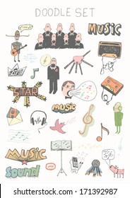 Doodle set - music