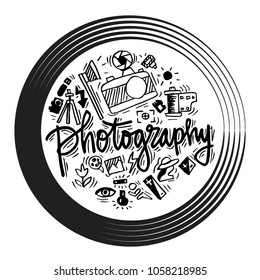 Doodle set of photography icons
