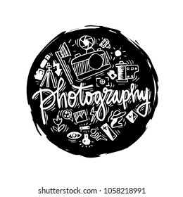 Doodle set of photography icons