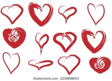 doodle Satz von roten Bleistiftzeichenobjekten. handgezeichnete abstrakte Illustrationselemente. abstraktes Vektordesign