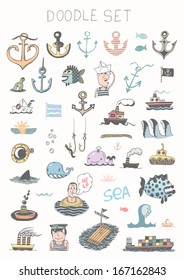 Doodle set - sea