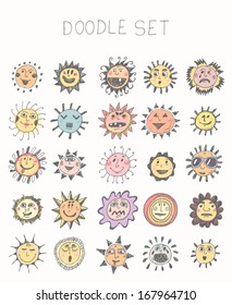 Doodle set - sun