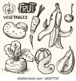 doodle set - vegetables