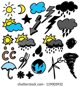 Doodle set  - weather