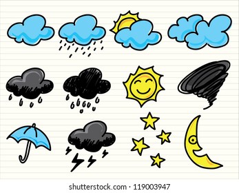 Doodle set  - weather