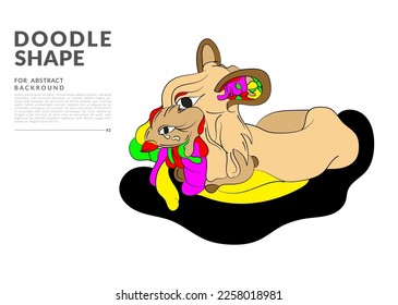 Doodle shape the dog abstract and the baby's dog, suitable to yoru backround, posters, and other