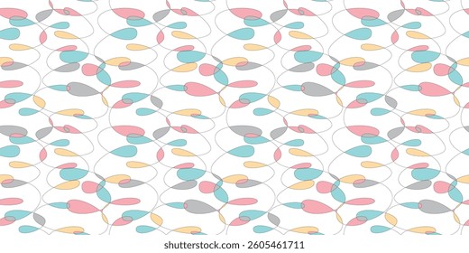 Doodle shapes background. Seamless pattern. Vector.