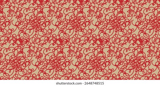 Doodle shapes background. Seamless pattern. Vector.
