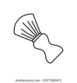 Doodle shaving brush doodle icon. Vector sketch