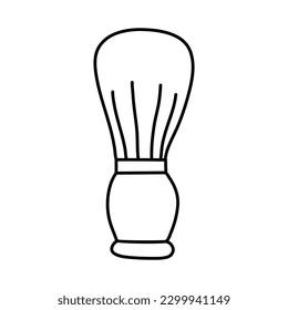 Doodle shaving brush doodle icon. Vector sketch