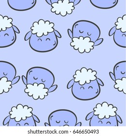 Doodle of sheep animal style vector illustration