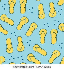 Doodle shoes seamless pattern. hand drawn background. Vector illustration