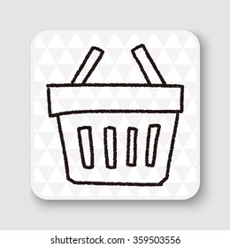 doodle shopping basket