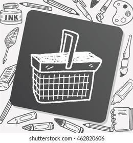 doodle shopping basket