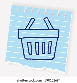 doodle shopping basket