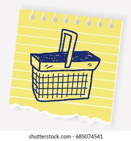 doodle shopping basket