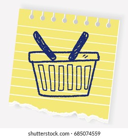doodle shopping basket